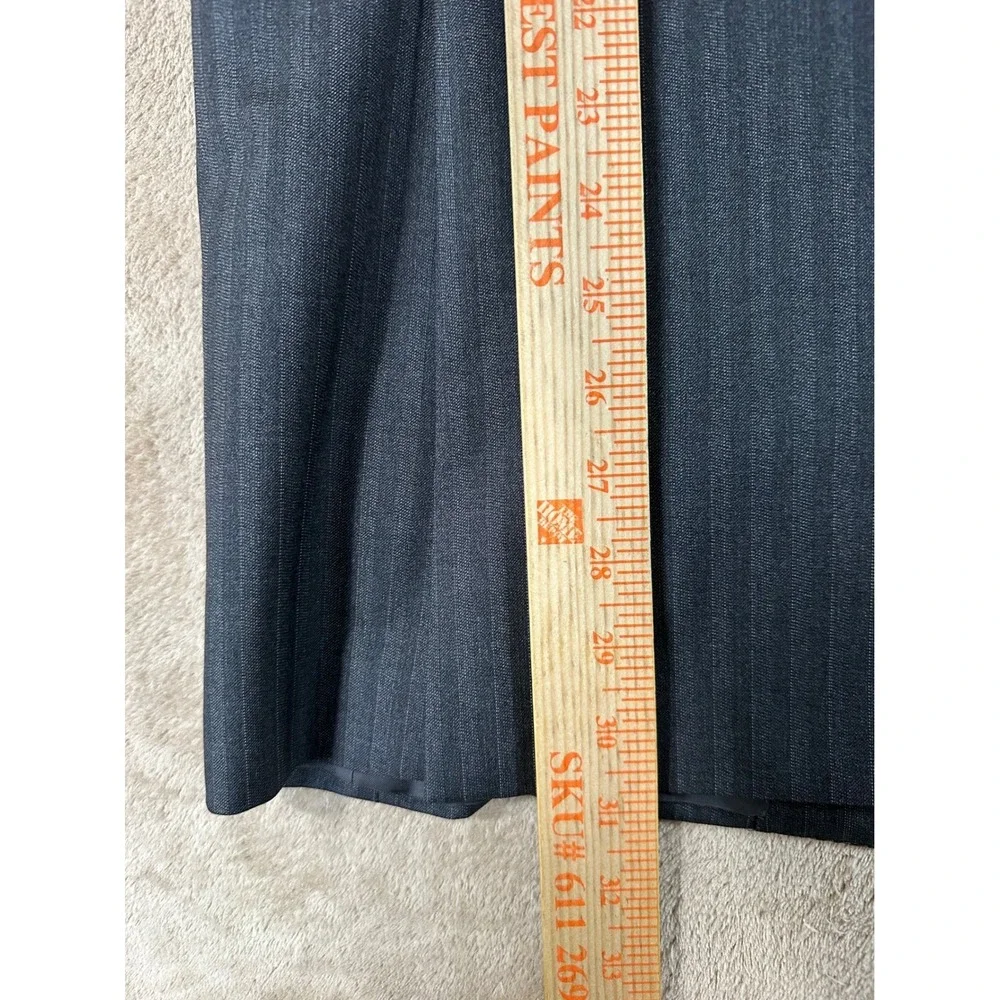 Ermenegildo Zegna Blazer Jacket Mens 52L Charcoal Grey Pinstripe 100% Wool Italy